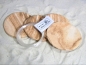 4x Pflanzplatten rund mamoriert braun-weiß ca.6cm mit Befestigung